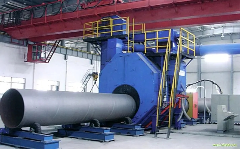 船营自动环保钢管内壁喷砂机