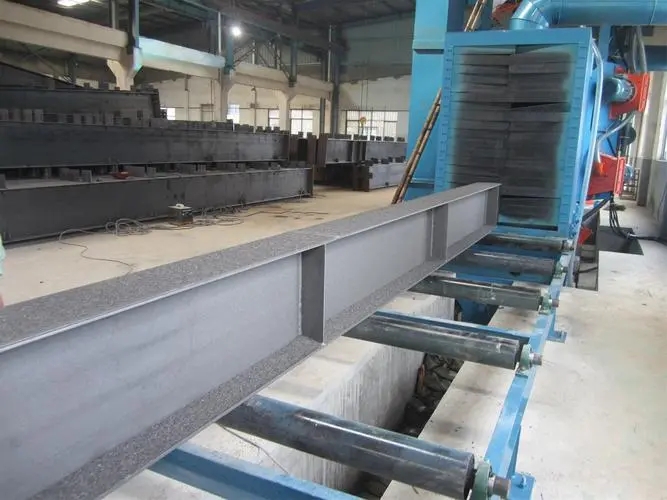 船营自动输送重型工件喷砂机及其应用