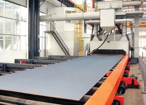 船营非标定制碳钢型材喷砂机及其应用