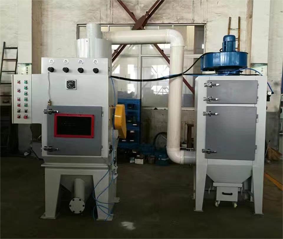 船营中小型零件履带式自动喷砂机高效清洁省时省力